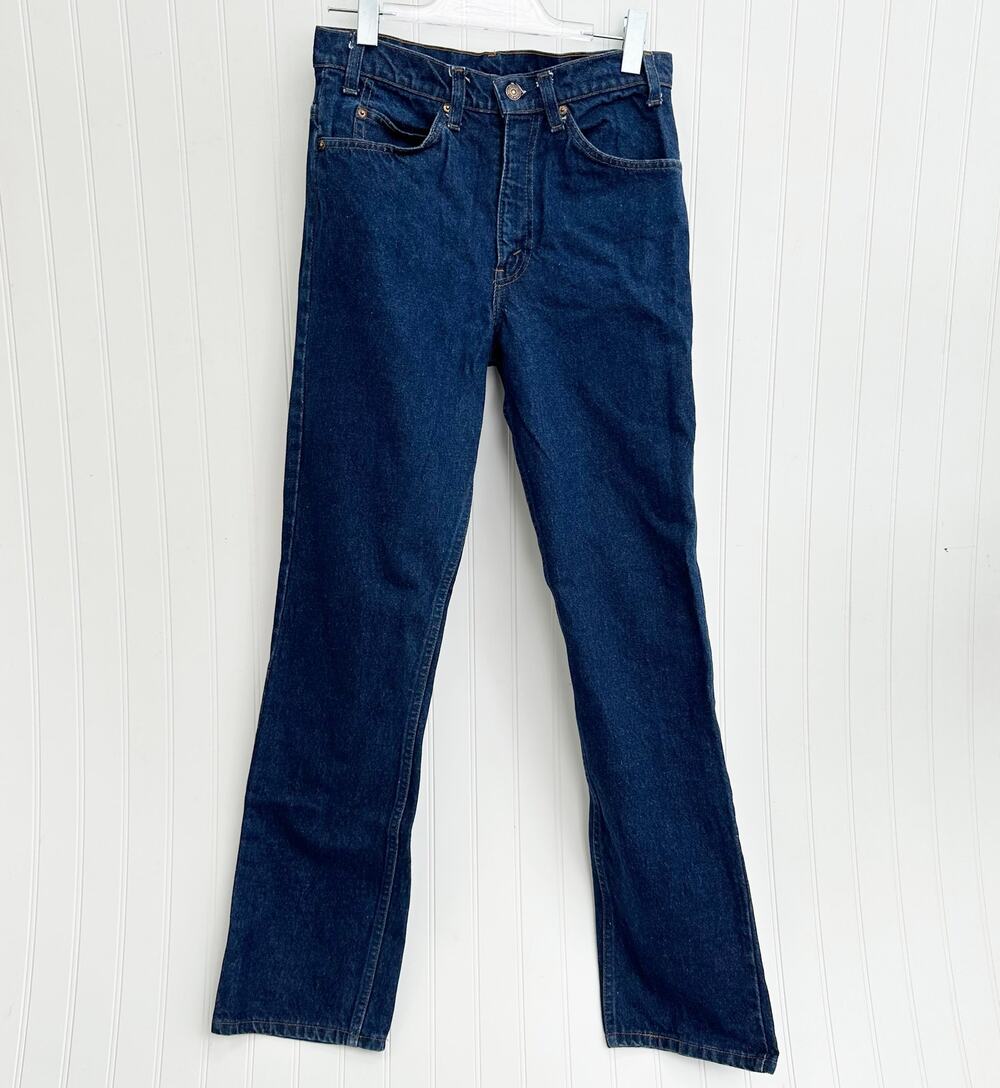 Levi's Jeans Vintage Orange Tab 575 Dark Wash 80s Straight Leg Denim USA 32x34
